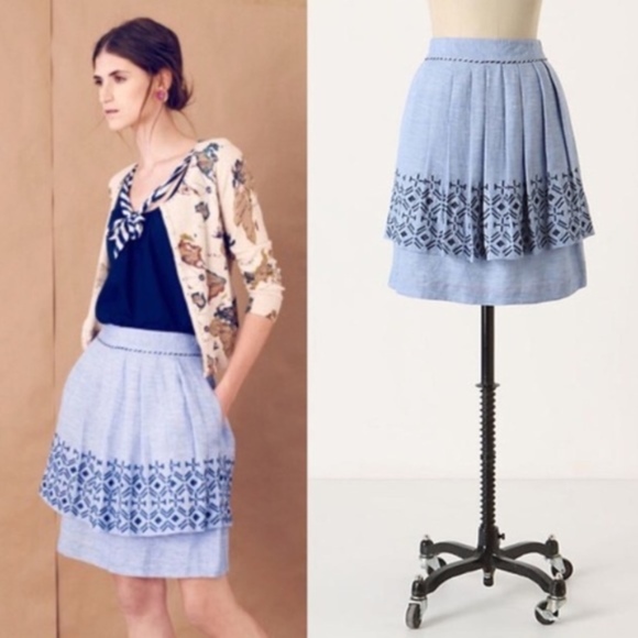 Anthropologie Odille Alpine Dream Tiered Skirt - Picture 1 of 8
